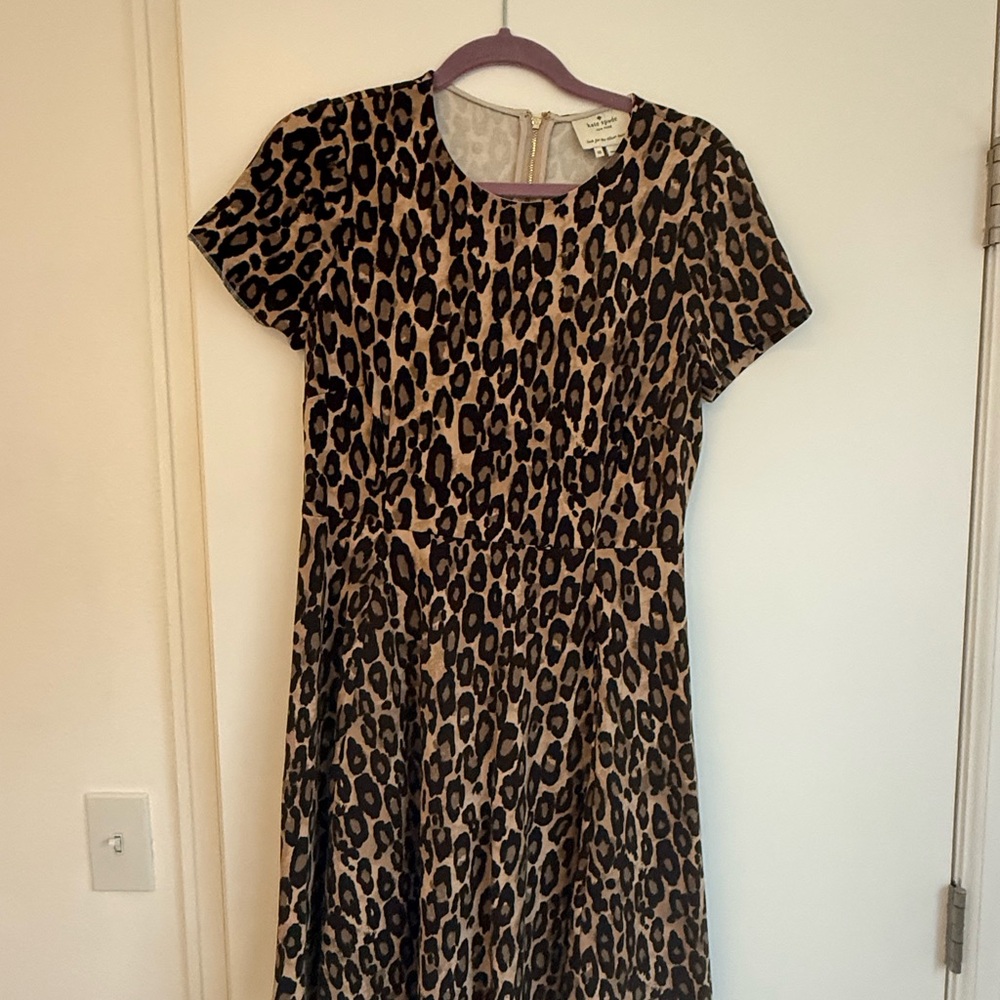 Kate Spade Leopard Print Midi Dress